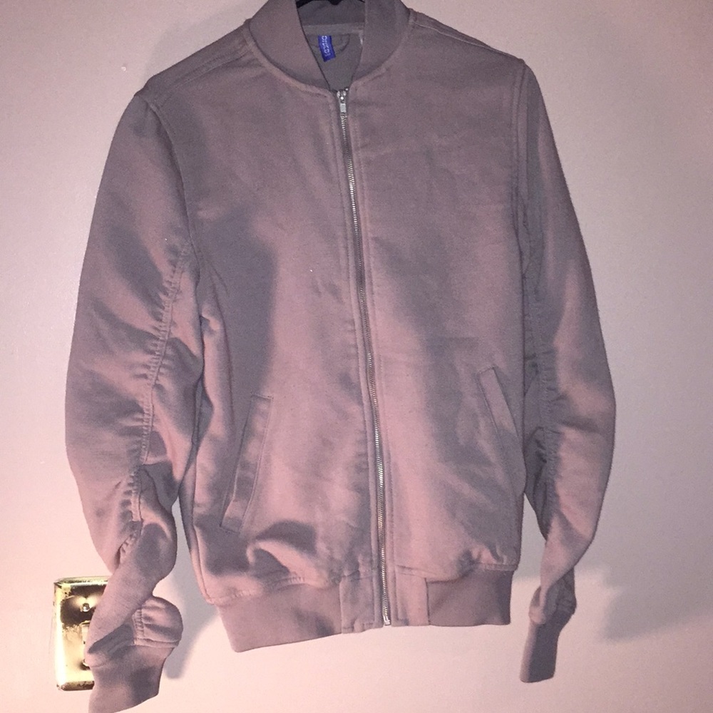 Tan bomber/varsity jacket